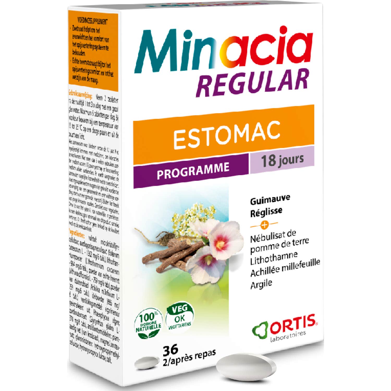 Ortis Minacia Regular Estomac Comprimés Taille 36