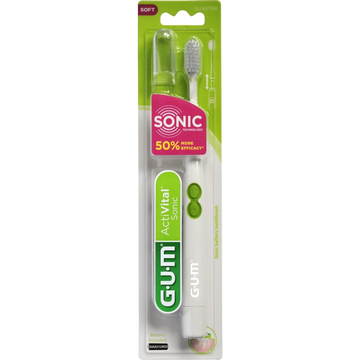 Gum Activital Sonic Brosse À Dents Souple À Pile