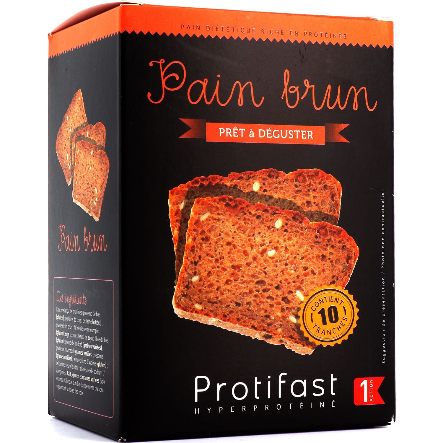 Protifast Pain Brun Tranché 10 tranches