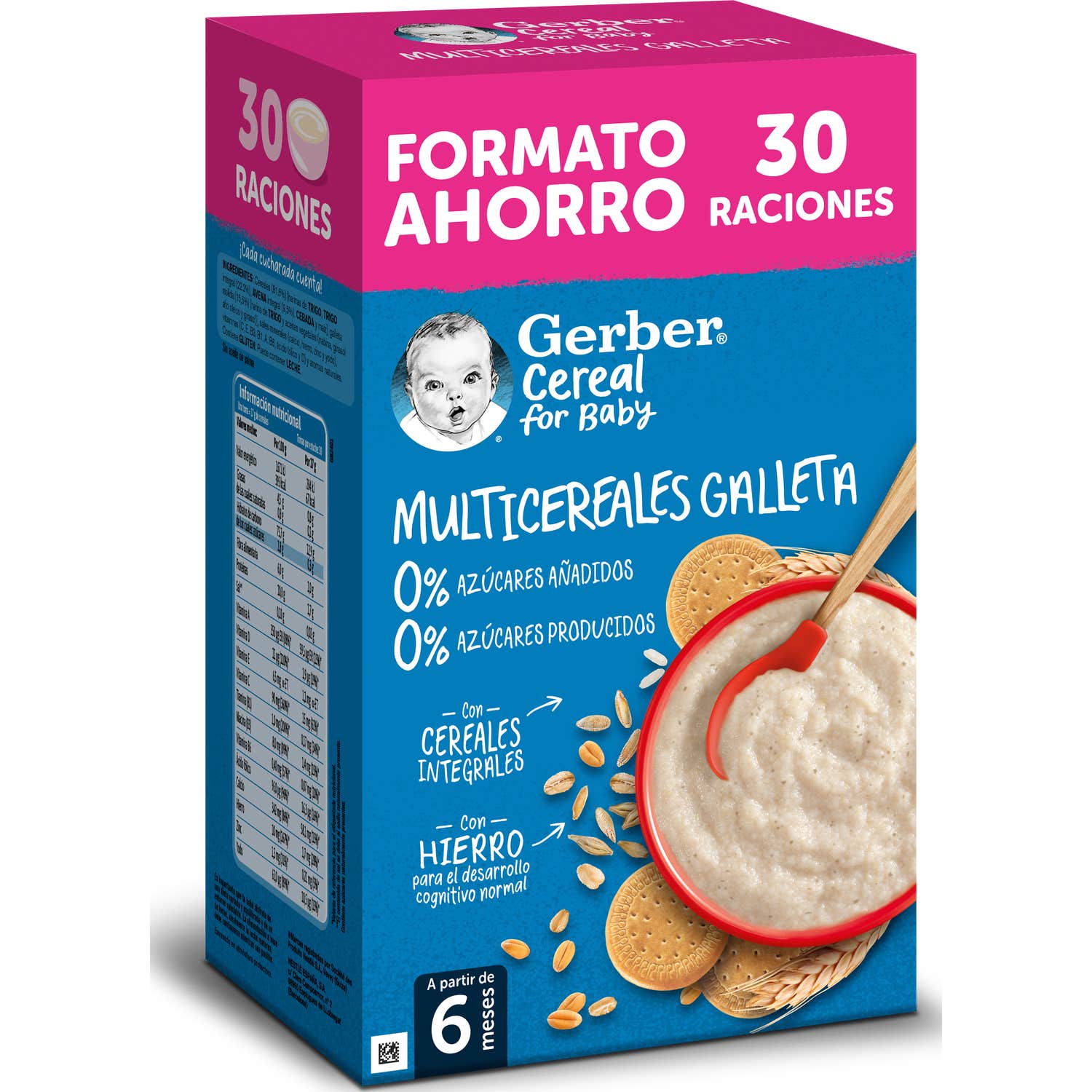 Gerber Multicereales 0% 0% Galleta 510g