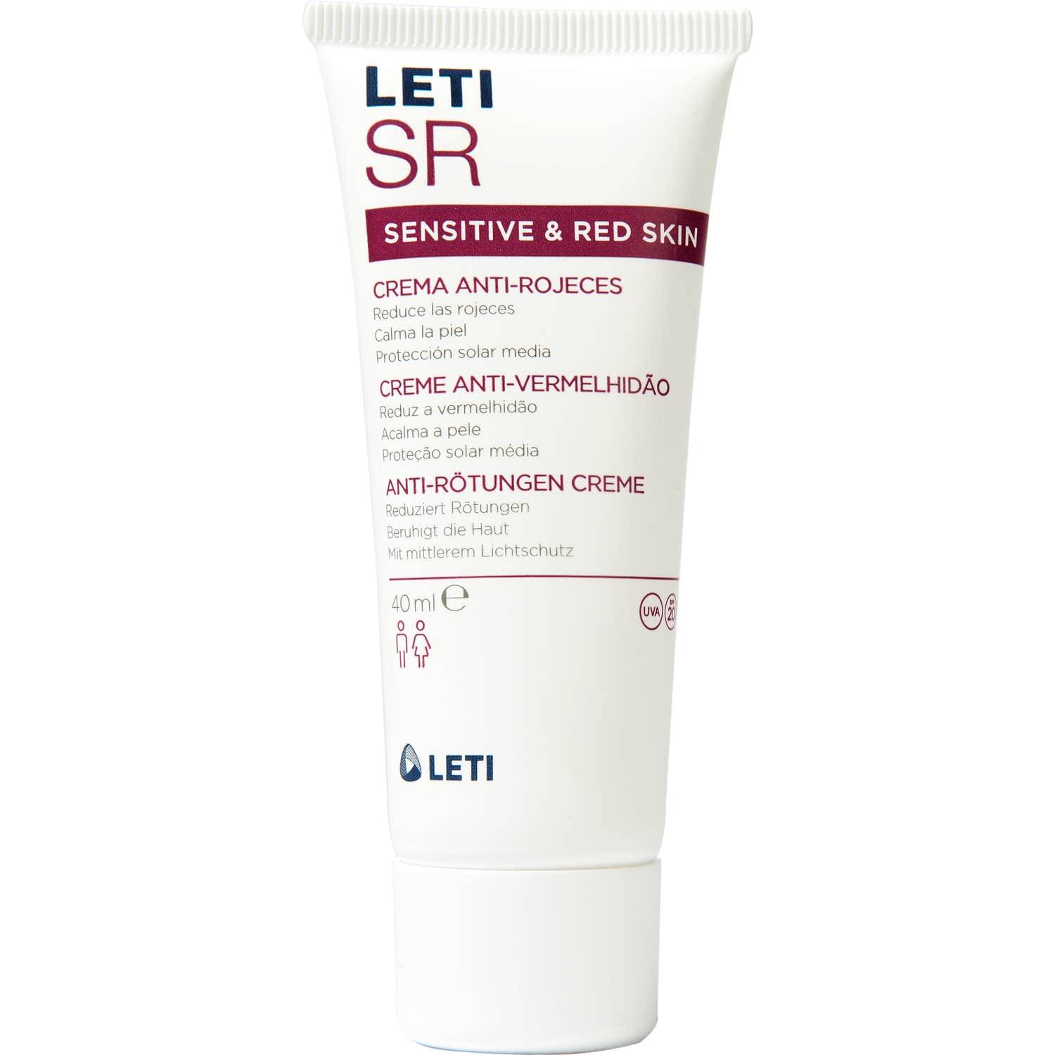 LetiSR Crème Anti-Rougeurs SPF20 40ml