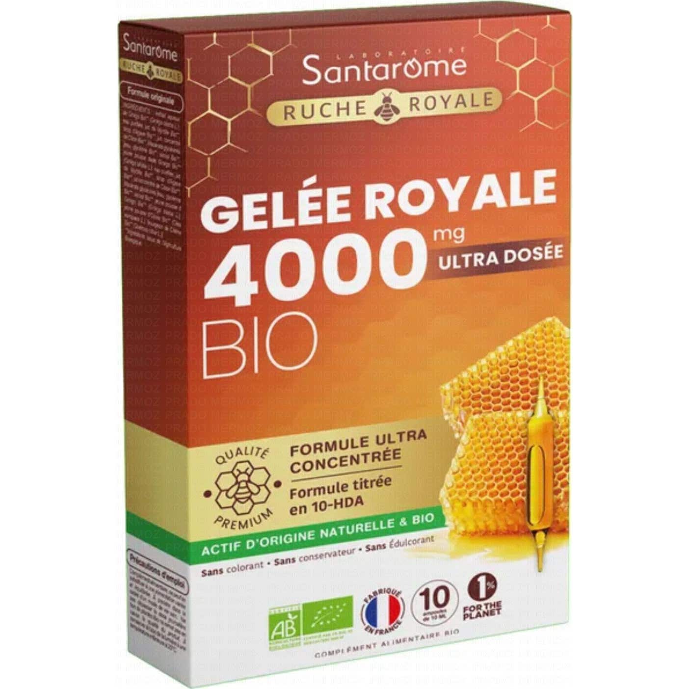 Santarome Gelée Royale 4000mg Bio 10 Ampoules