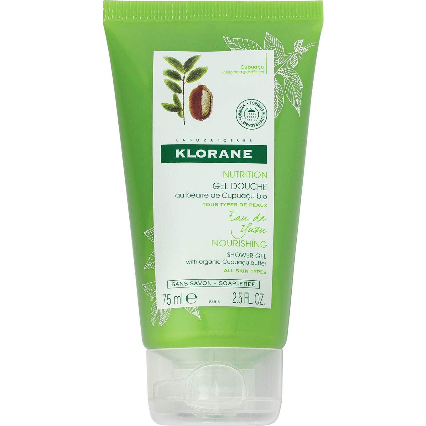 Klorane Cupuaçu Soins du Corps Gel Douche Eau de Yuzu 75mL