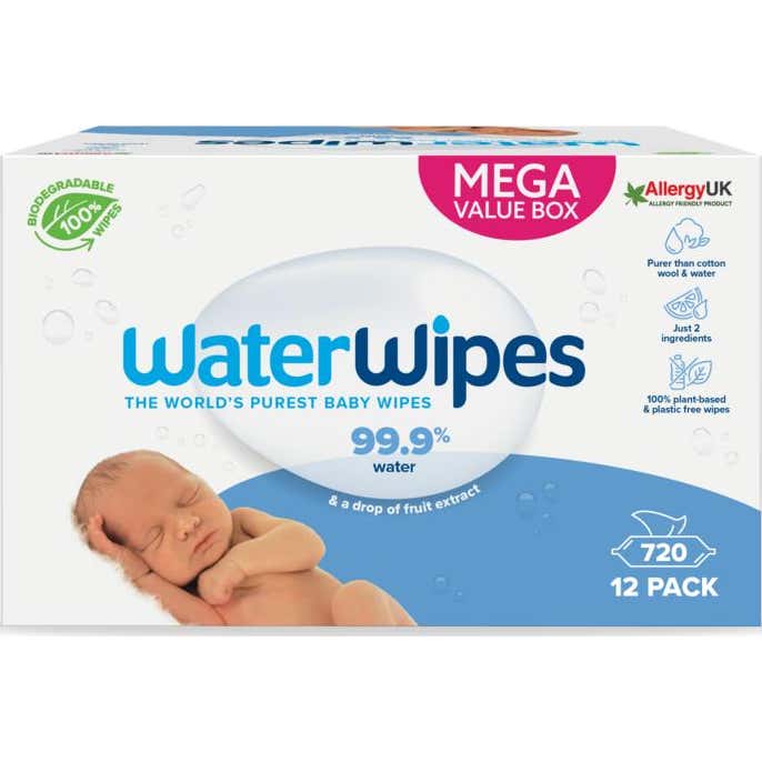 WaterWipes Lingettes Bébés Bio 12x60uts