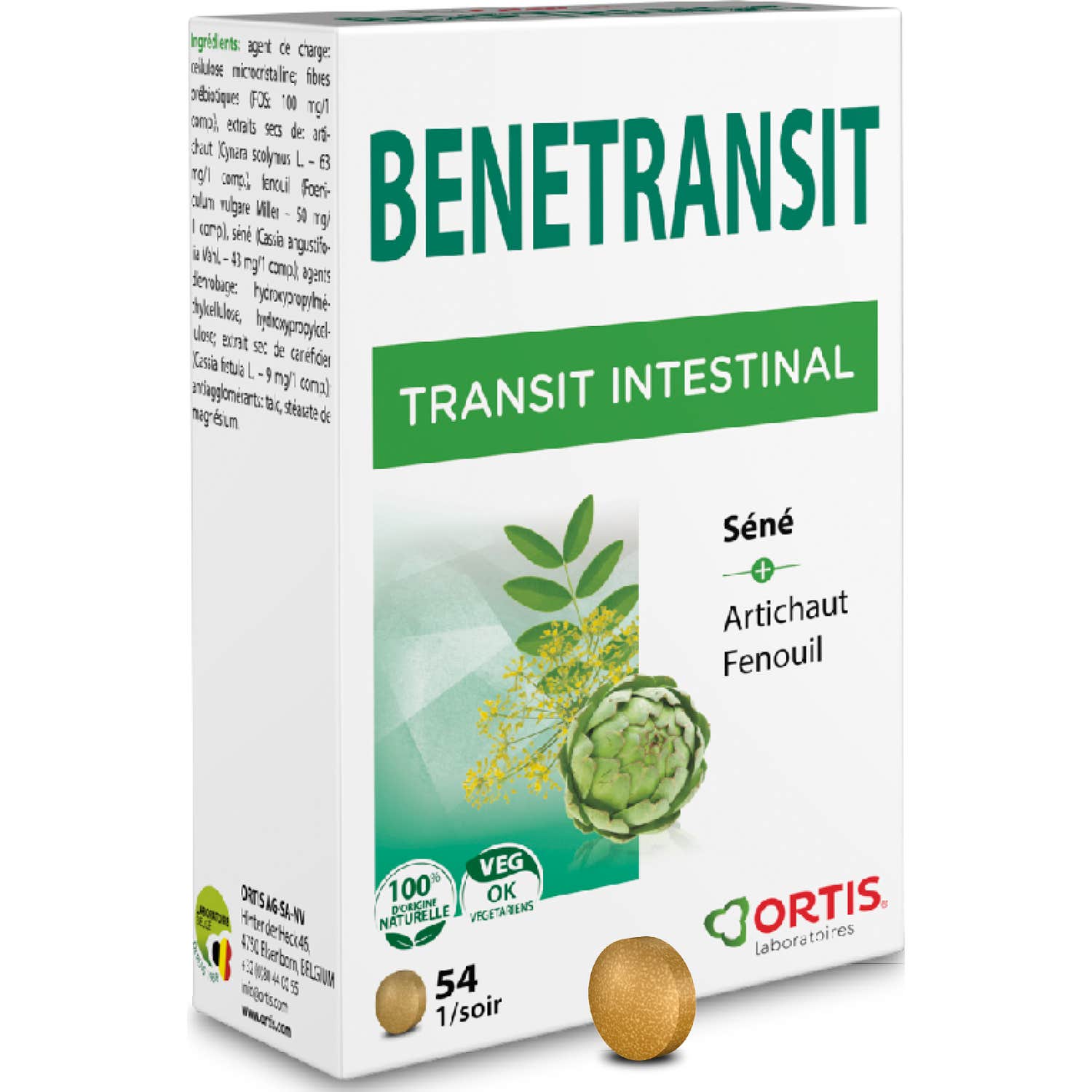 Ortis Benetransit Transit Intestinal 54 Comprimés
