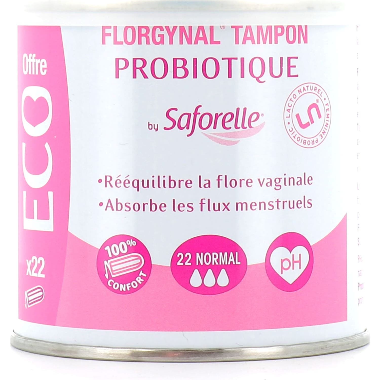 Saforelle Florgynal Tampon Probiotique Normal 22 Unités