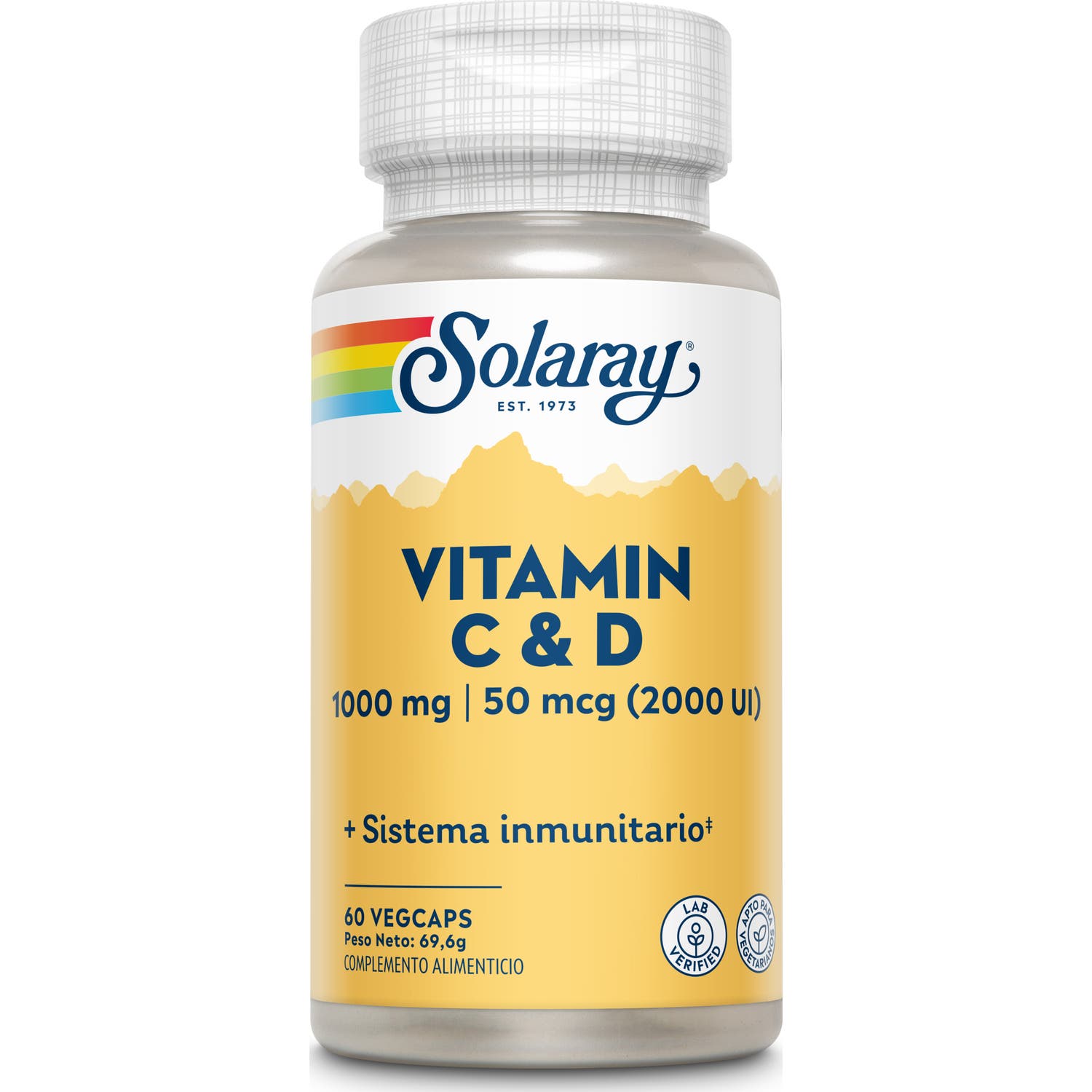 Solaray Vitamine C + D 60caps