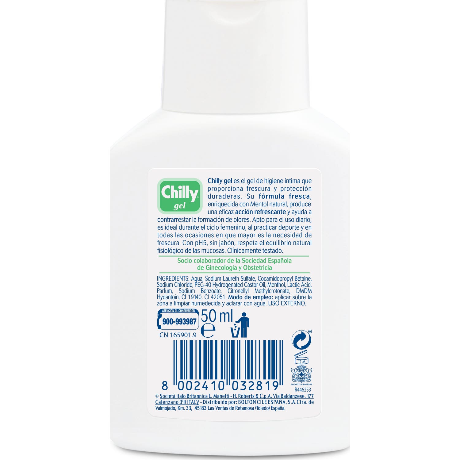 Chilly™ gel higiene óntima refrescante 50ml
