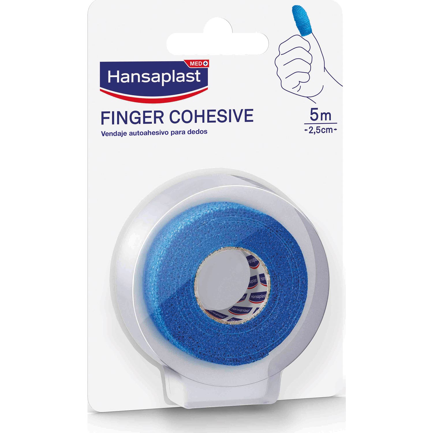 Bleu Hansaplast Pansement Cohésif Pour Les Doigts X 2,5Cm 5M