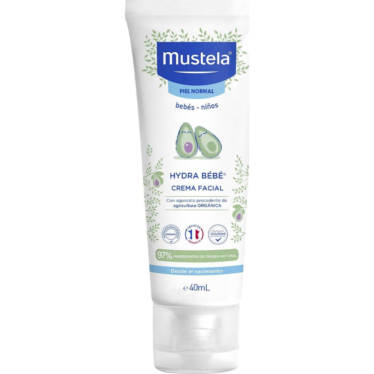 Mustela Hydra Bebé Crème Visage À L'Avocat Bio 40ml