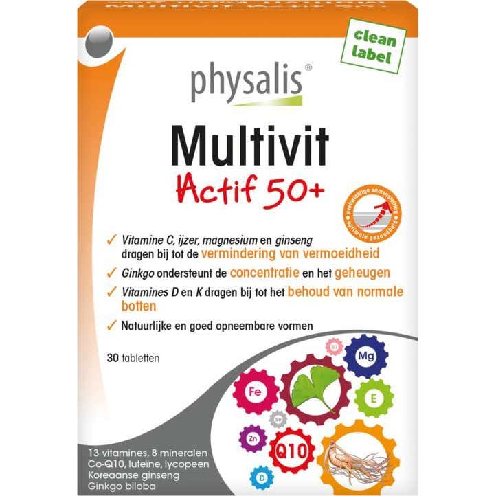 Physalis Multivit Actif 50+ 30comp
