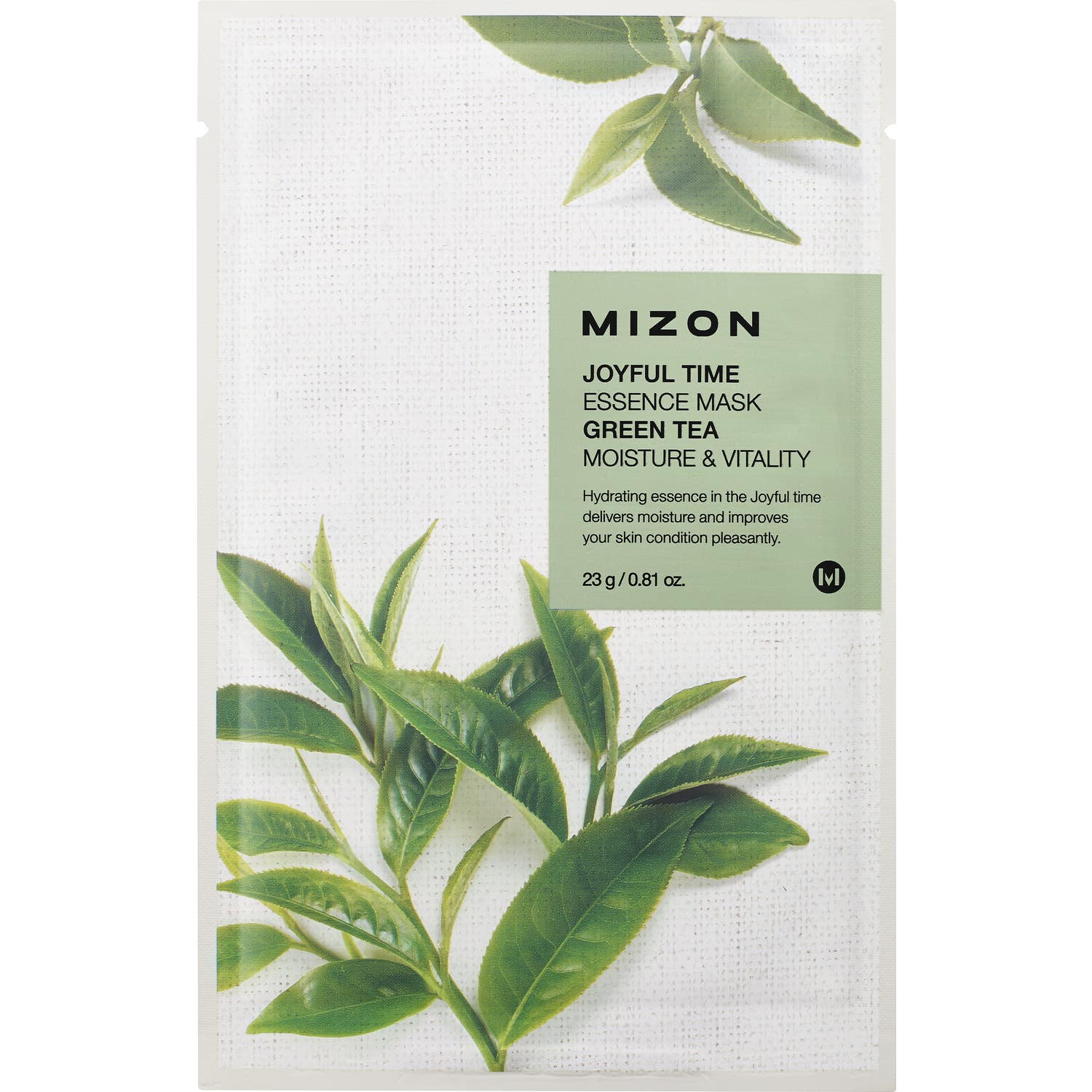 Mizon Joyful Time Essence Mask Green Tea Mascarilla Hidratante 23gr