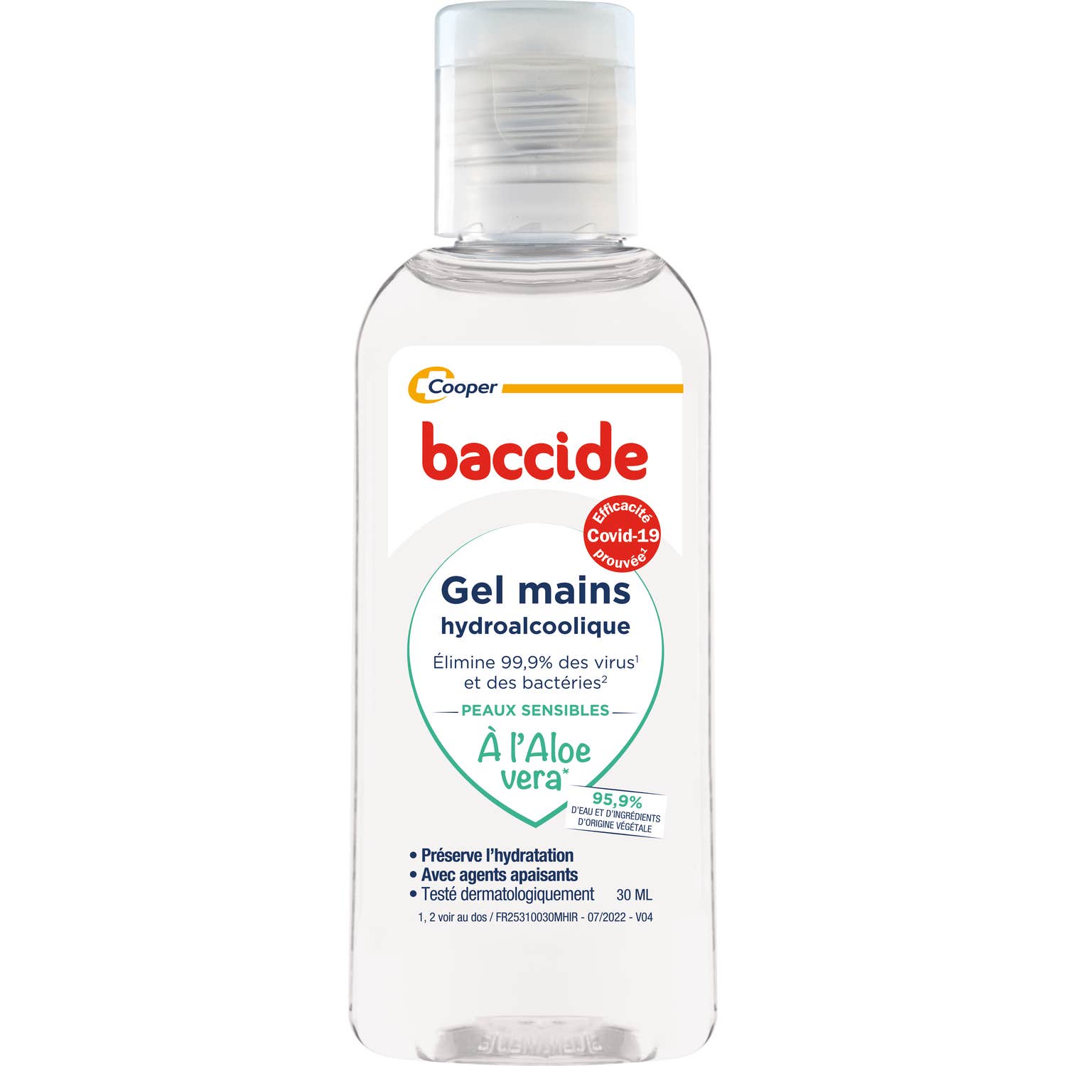Baccide Gel Mains Hydroalcoolique Peaux Sensible 30ml