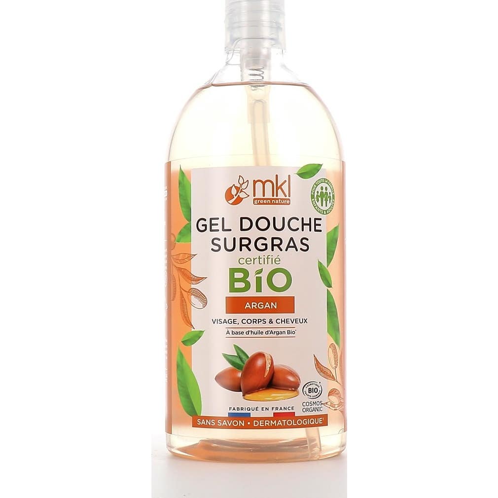 MKL GREEN NATURE  Gel Douche Bio 1 l Argan - Flacon-Pompe 1 L