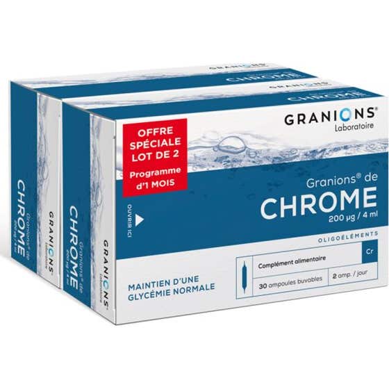 Granions Pack Chrome 200Ug/4ml 2x30 Ampoules