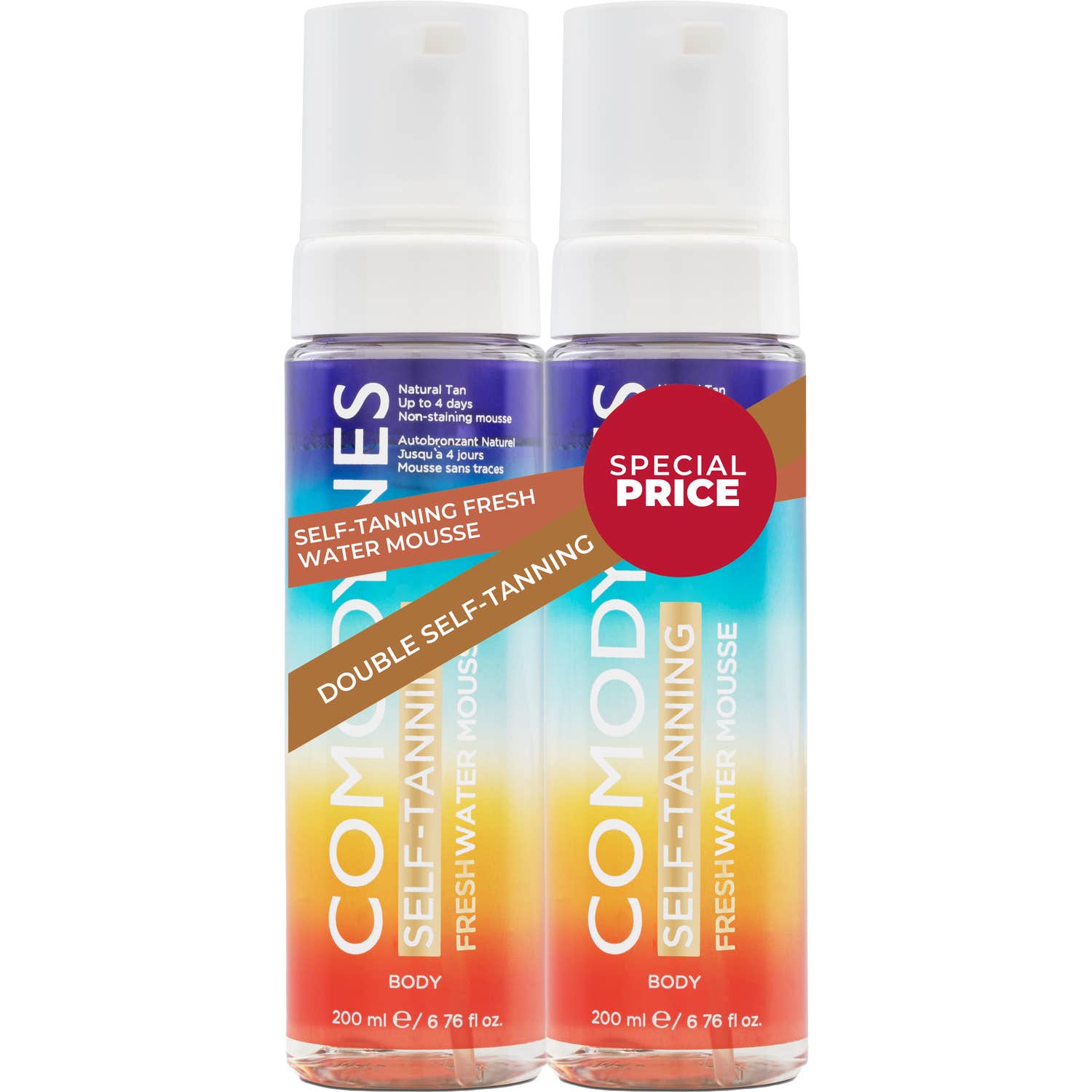 Comodynes Self-Tanning Fresh Water Mousse 2x200ml