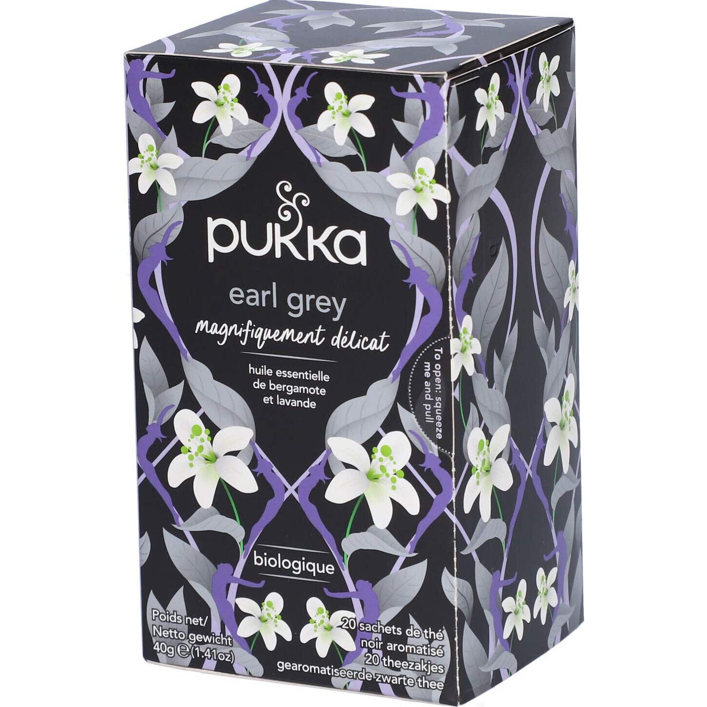 Pukka Earl Grey Thé Noir Bio 20 Sachets