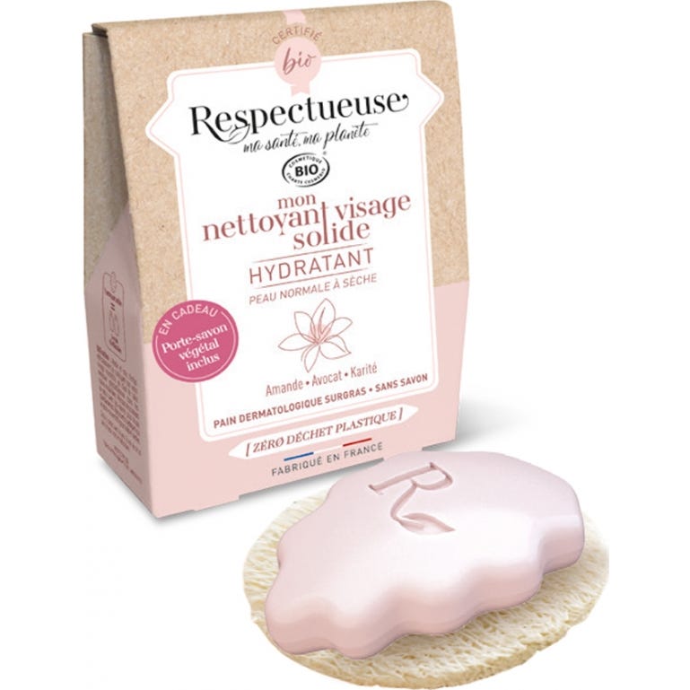 Respectueuse Kit Limpiador Facial Sólido Hidratante + Porta Jab
