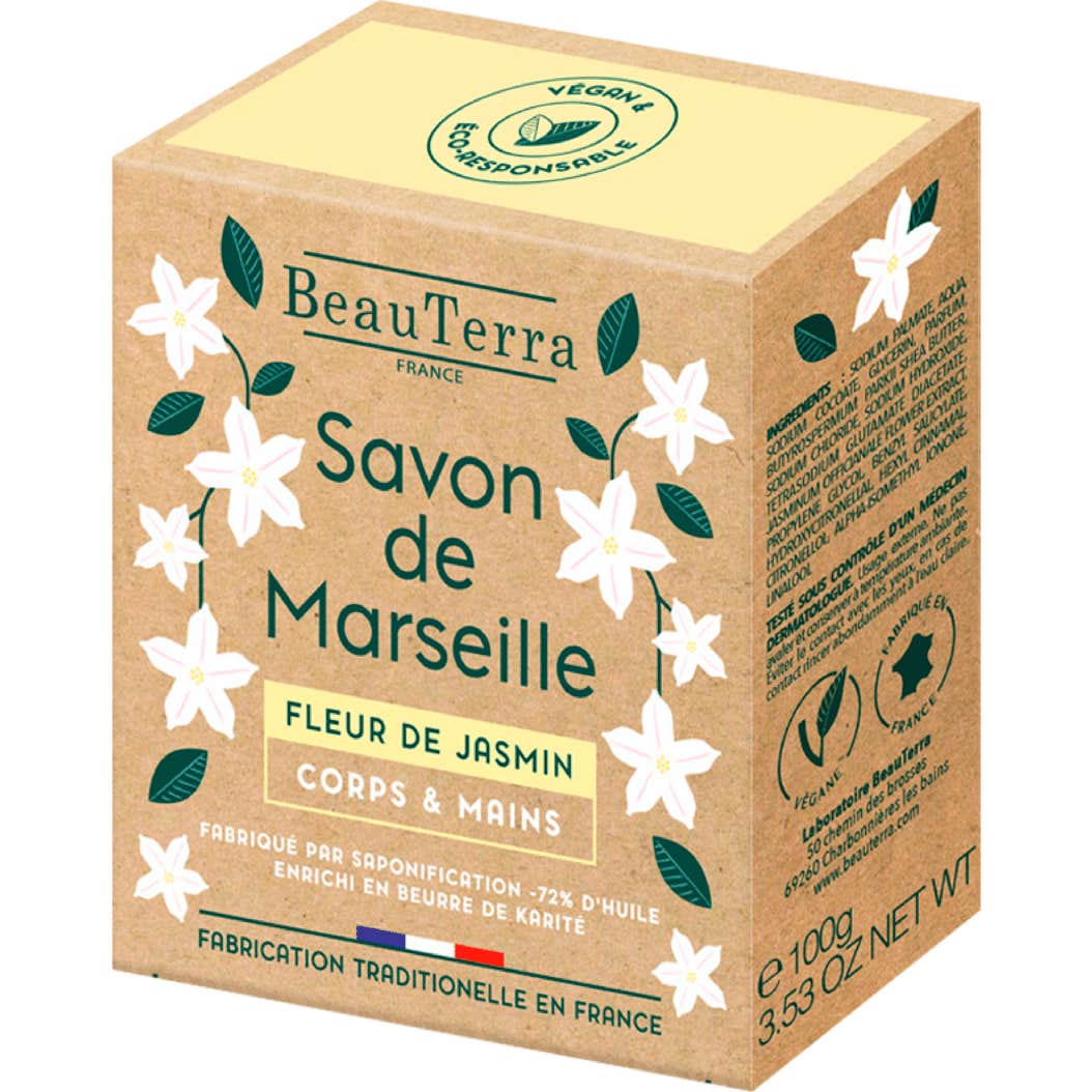 BeauTerra Savon de Marseille Fleur de Jasmin 100g