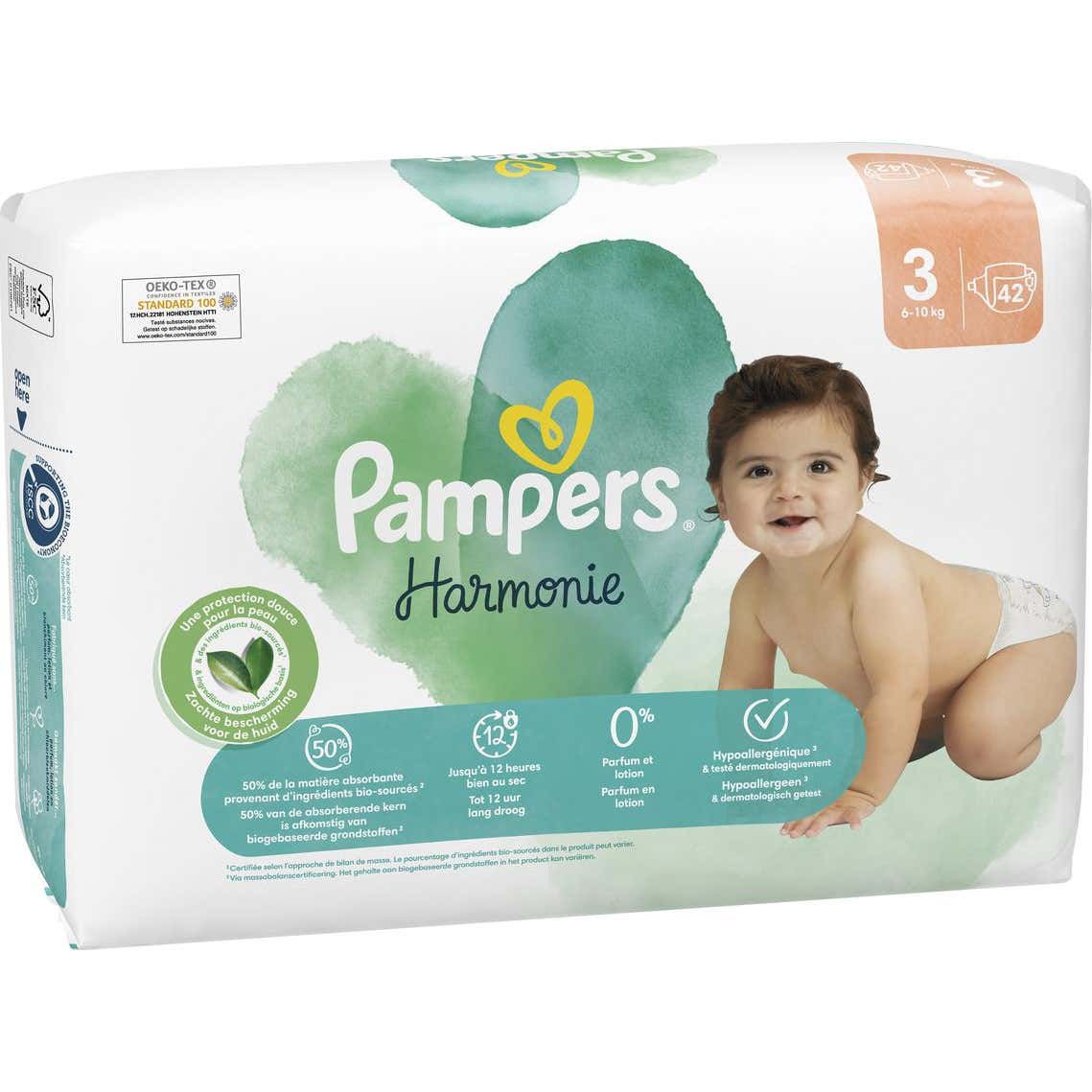Pampers Couches Harmonie T3 6-10kg 42uts