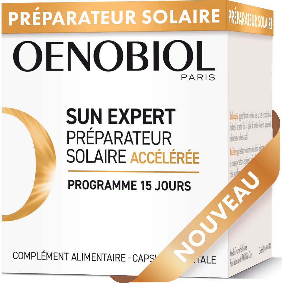 Oenobiol Sun Expert Préparation Solaire Accélérée 15 Capsules