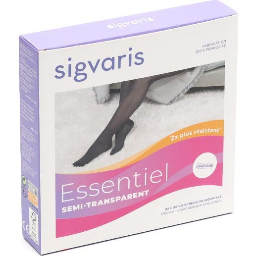 Sigvaris Bas Auto-fixant Essentiel 2 Long Noir M 1 Unité