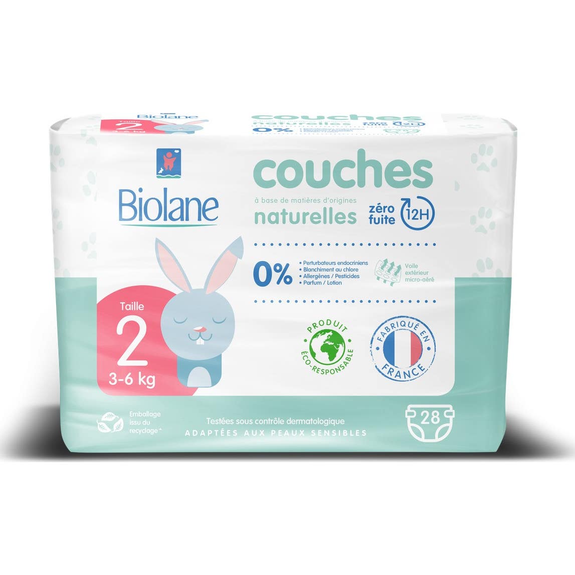 Biolane Couches Bébé T2 3-6kg 28uts