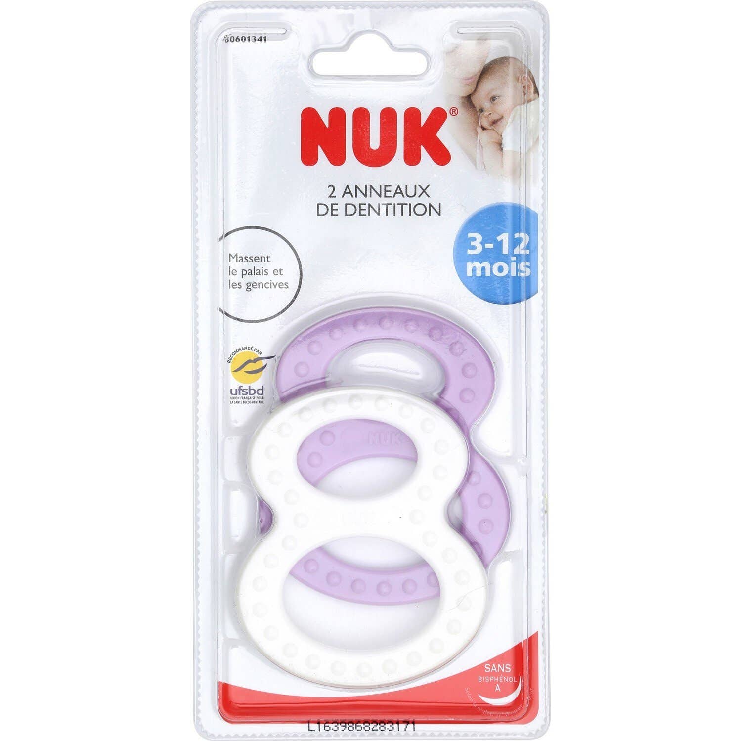 Nuk Set Anneau Dentition Souple Rigid 3-12m 2uts