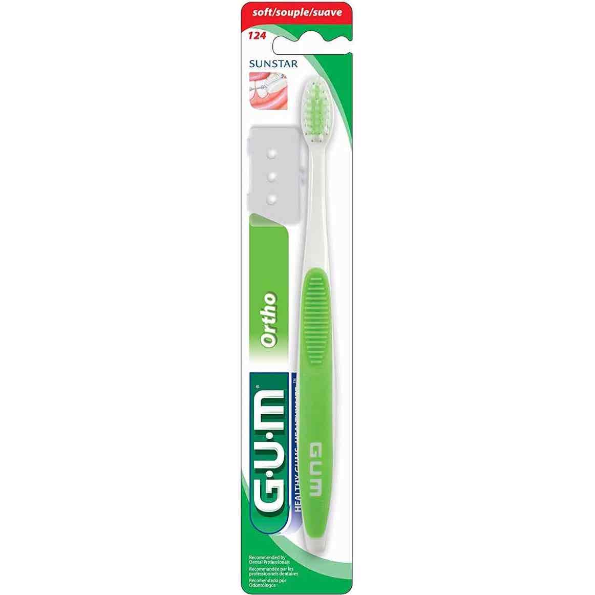 Gum Ortho 124 Brosse À Dents Orthodontique Souple