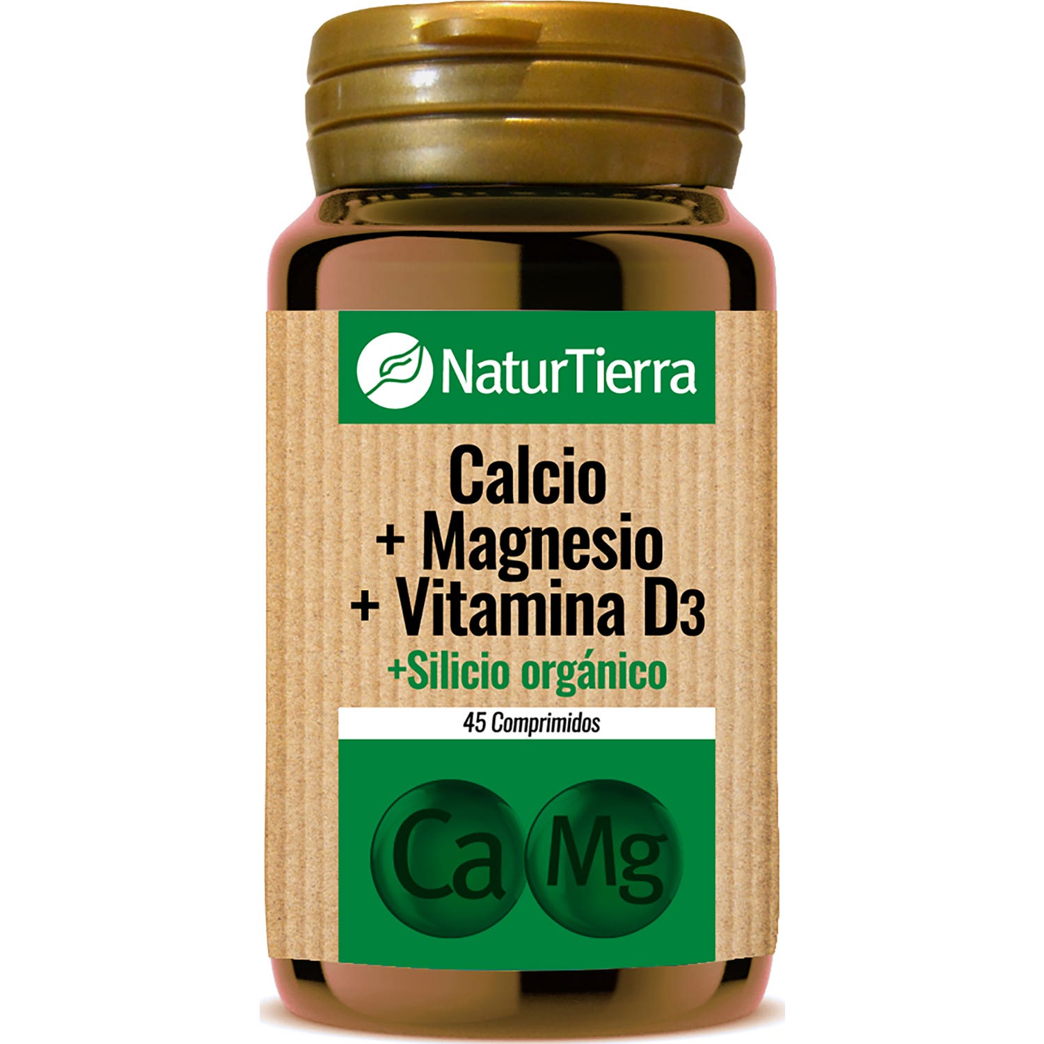 Naturtierra Calcium+Magnésium+Vitamine D3+Silicium organique 45 Comprimés
