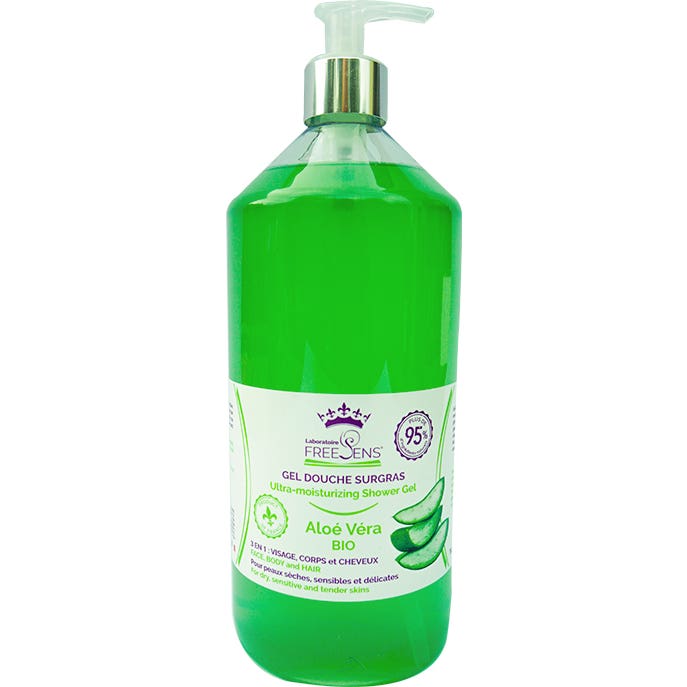 FreeSens Gel Douche Surgras Sans Savon Aloe Vera 1L