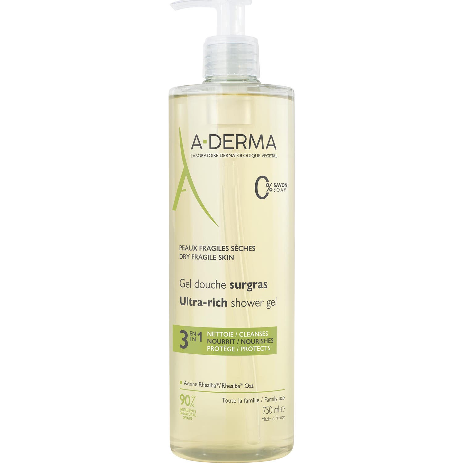 A-Derma Gel Douche Surgras 750ml