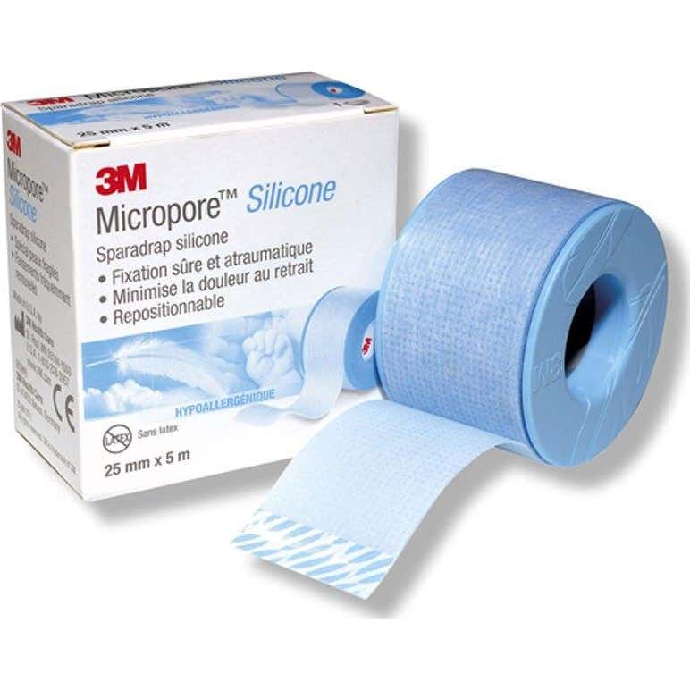 3M Micropore Sparadrap Silicone 2,5cmx5m