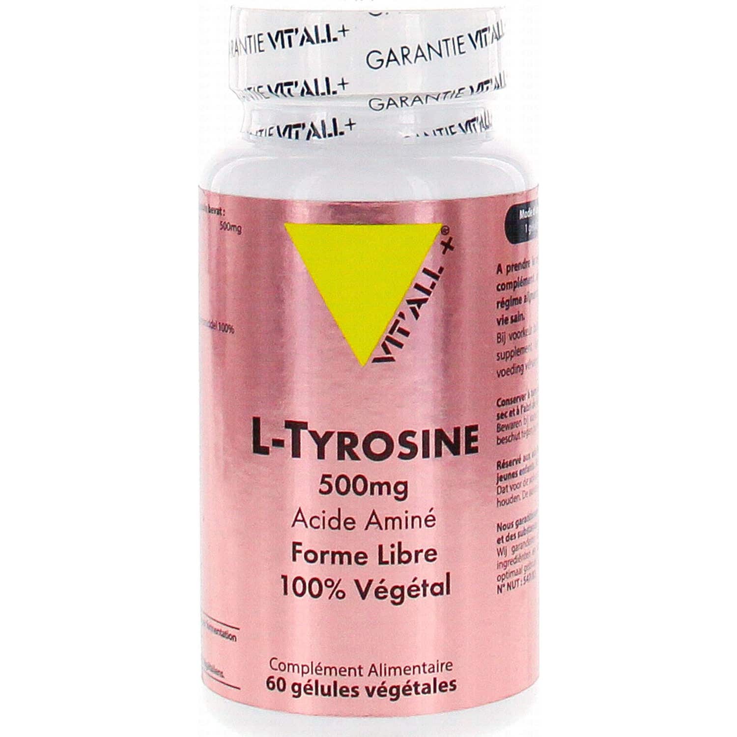 VIT'ALL+ L-Tirosina 500mg 60 Perlas