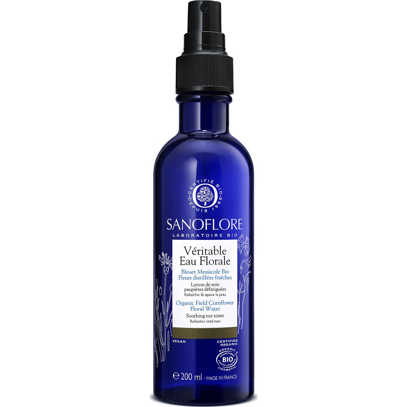 Sanoflore Véritable Eau Florale De Bleuet Bio 200ml