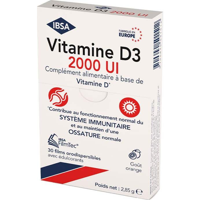 Orange Ibsa Vitamine D3 2000Ui Films Orodispersibles 30Uts Taille 30