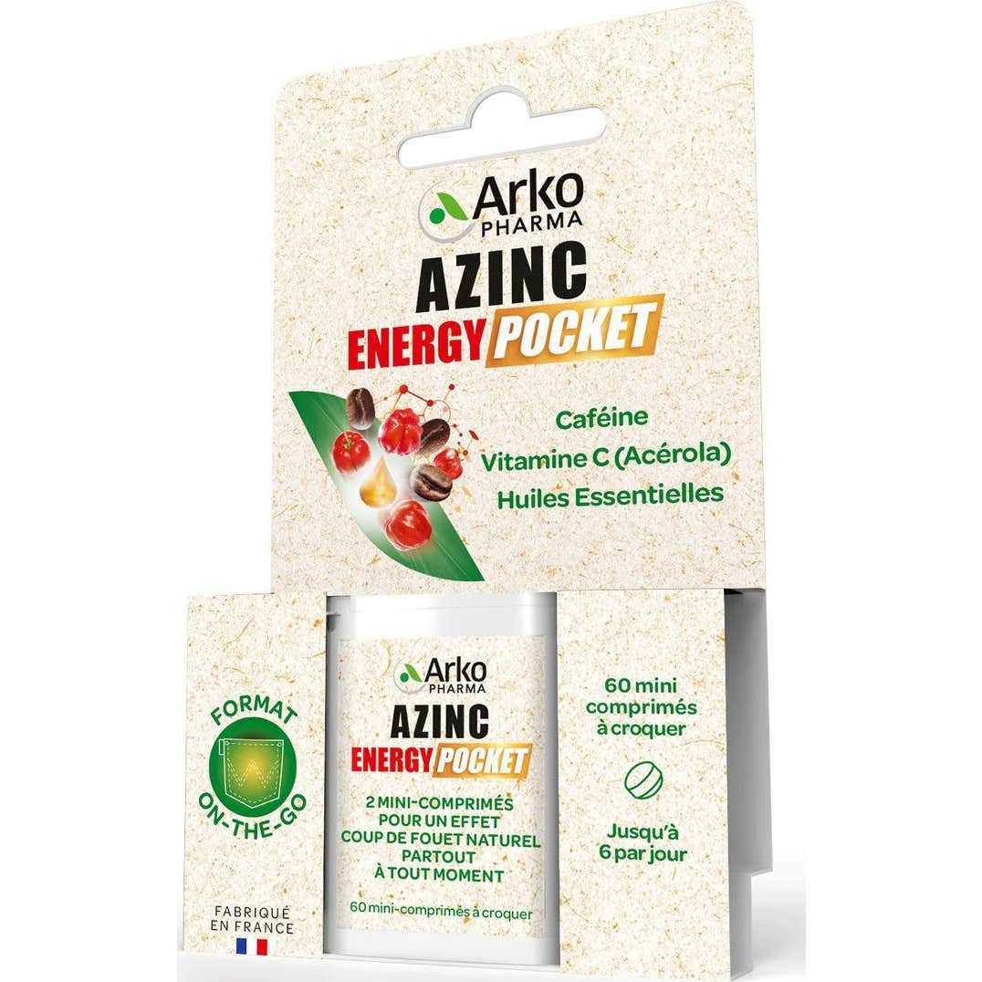 Arkopharma Azinc Energy Pocket 60 Comprimés