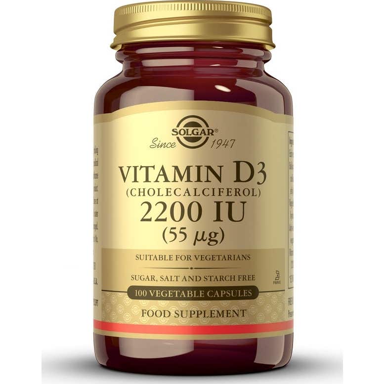 Solgar Vitamin D3 2200Ui 55µg 100 Capsules