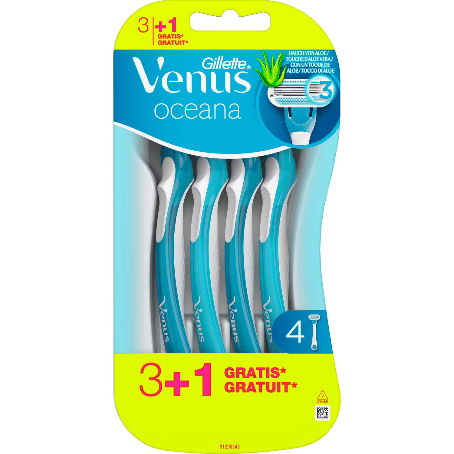 Gillette Venus Oceana 3Pcs+1Pcs