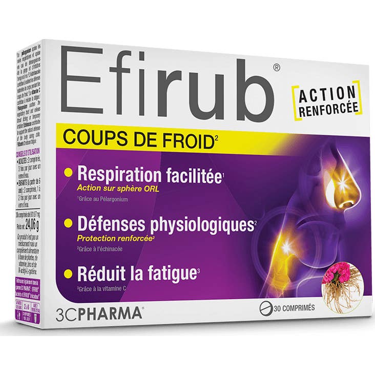 3C Pharma Efirub Coups de Froid 30comp