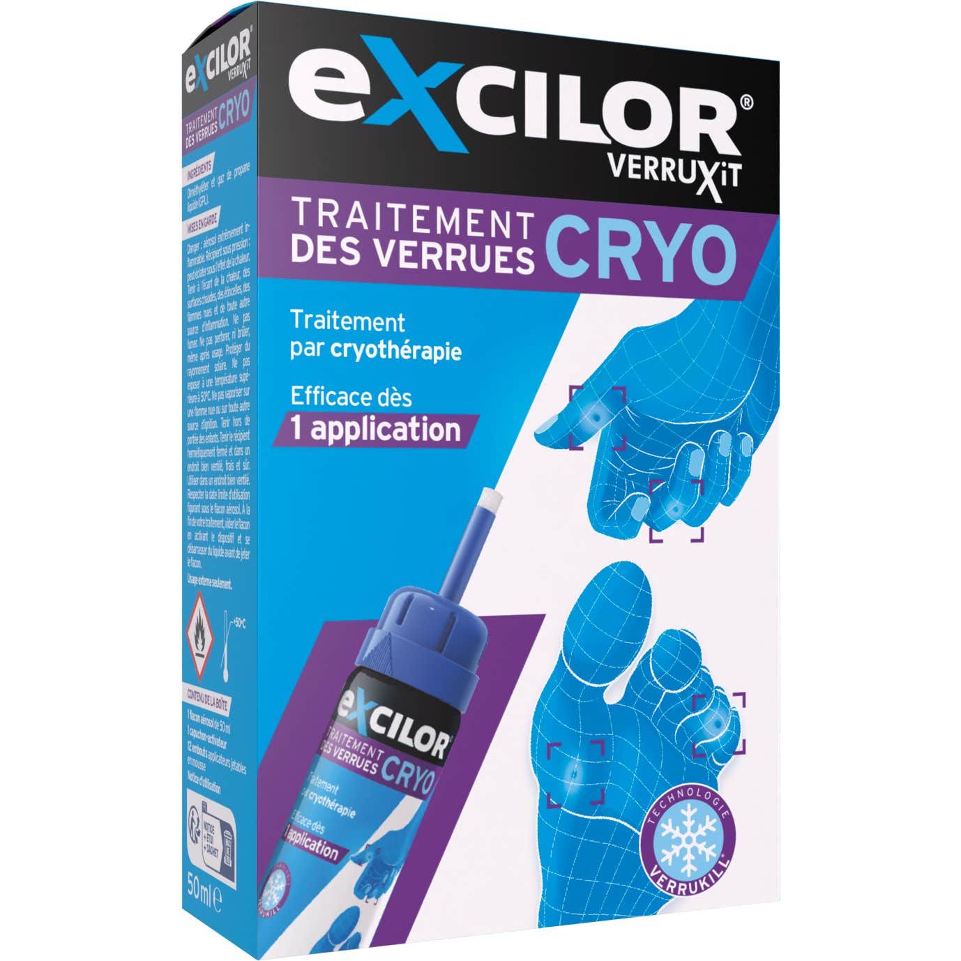 Excilor Verruxit Cryo Traitement des Verrues 50ml