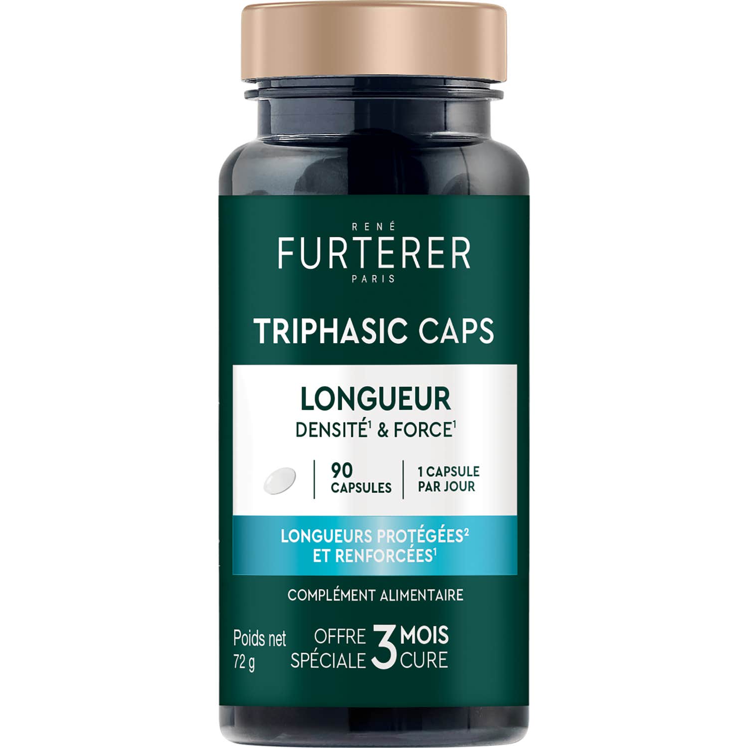René Furterer Triphasic Caps Longueur Densité Et Force 90 Capsules
