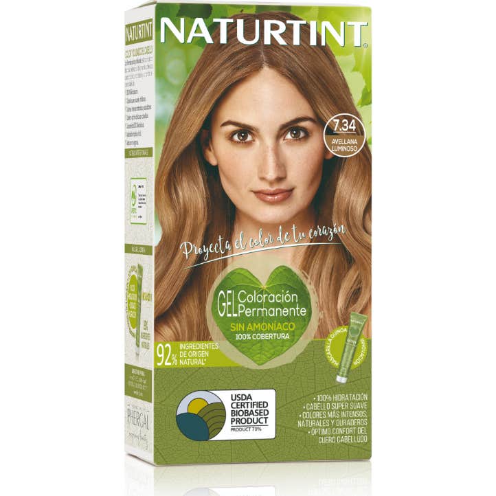Teinture pour cheveux Naturtint 7.34 Noisette lumineuse