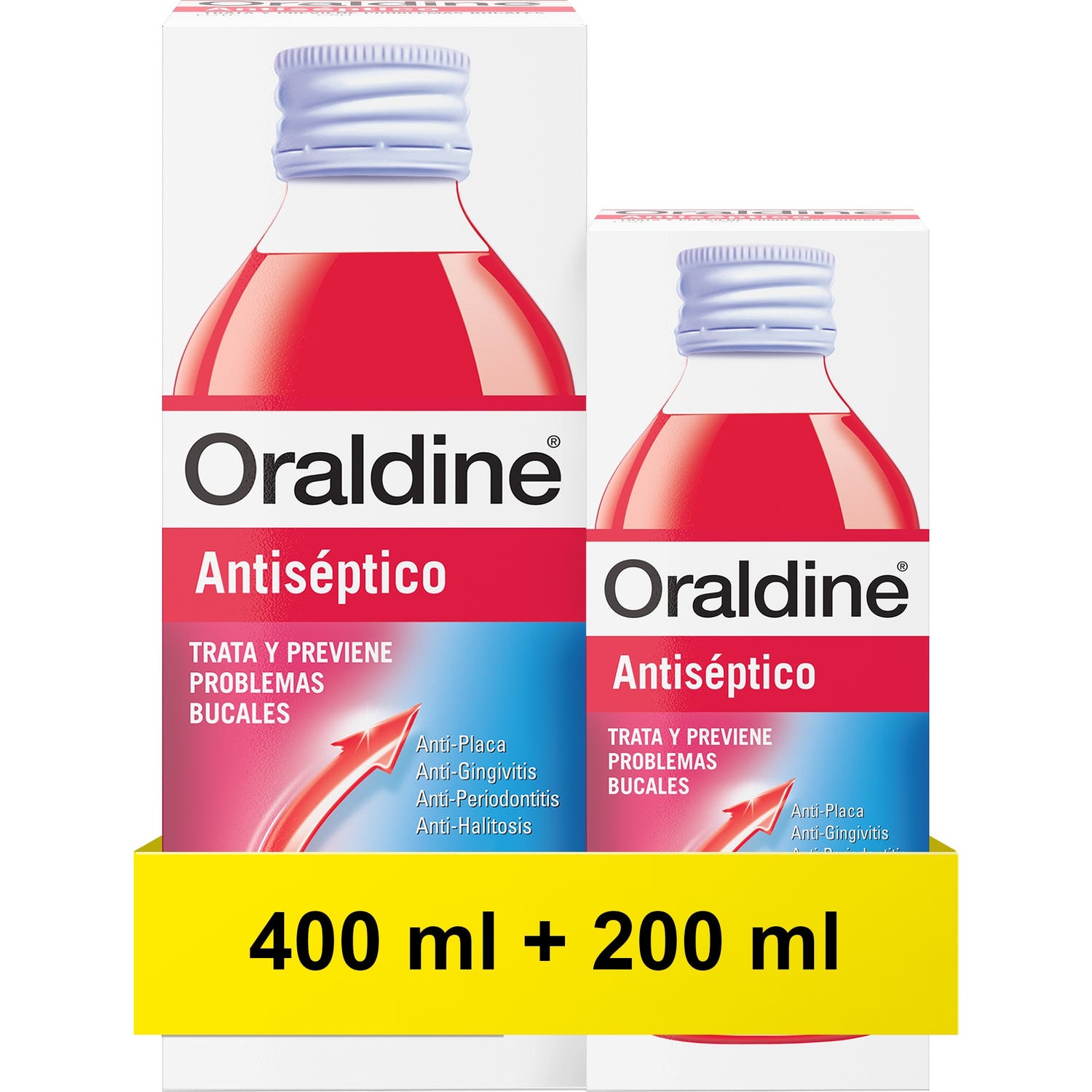 Oraldine Bain De bouche Antiseptique 400ml + 200ml