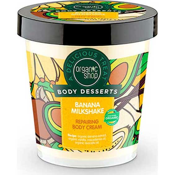 Organic Shop Crème corporelle réparatrice Smoothie à la banane 450ml