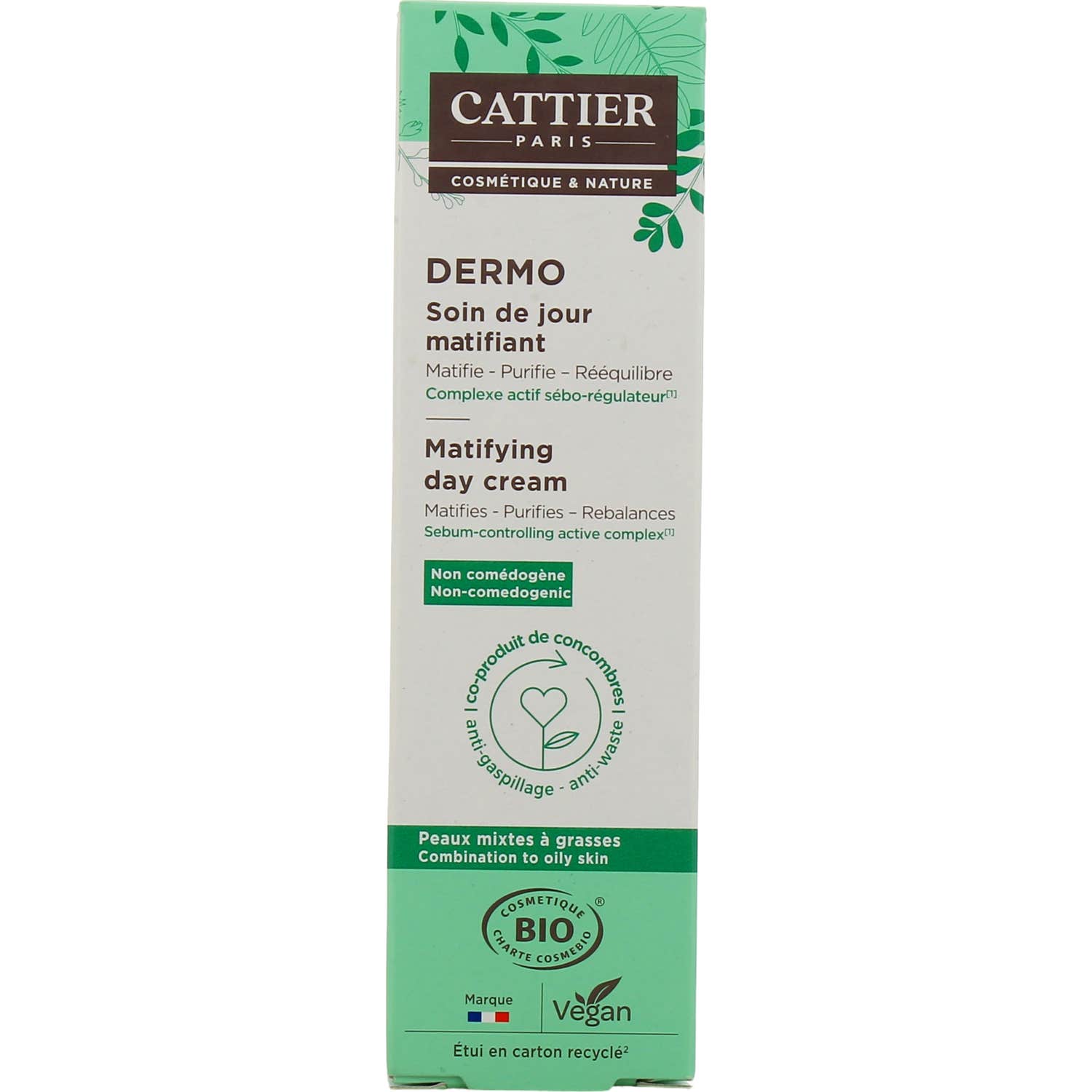 Cattier Dermo Soin de Jour Matifiant Bio 40ml