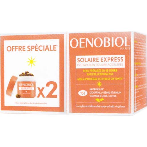 Oenobiol Solaire Express Pack 2x15 Capsules