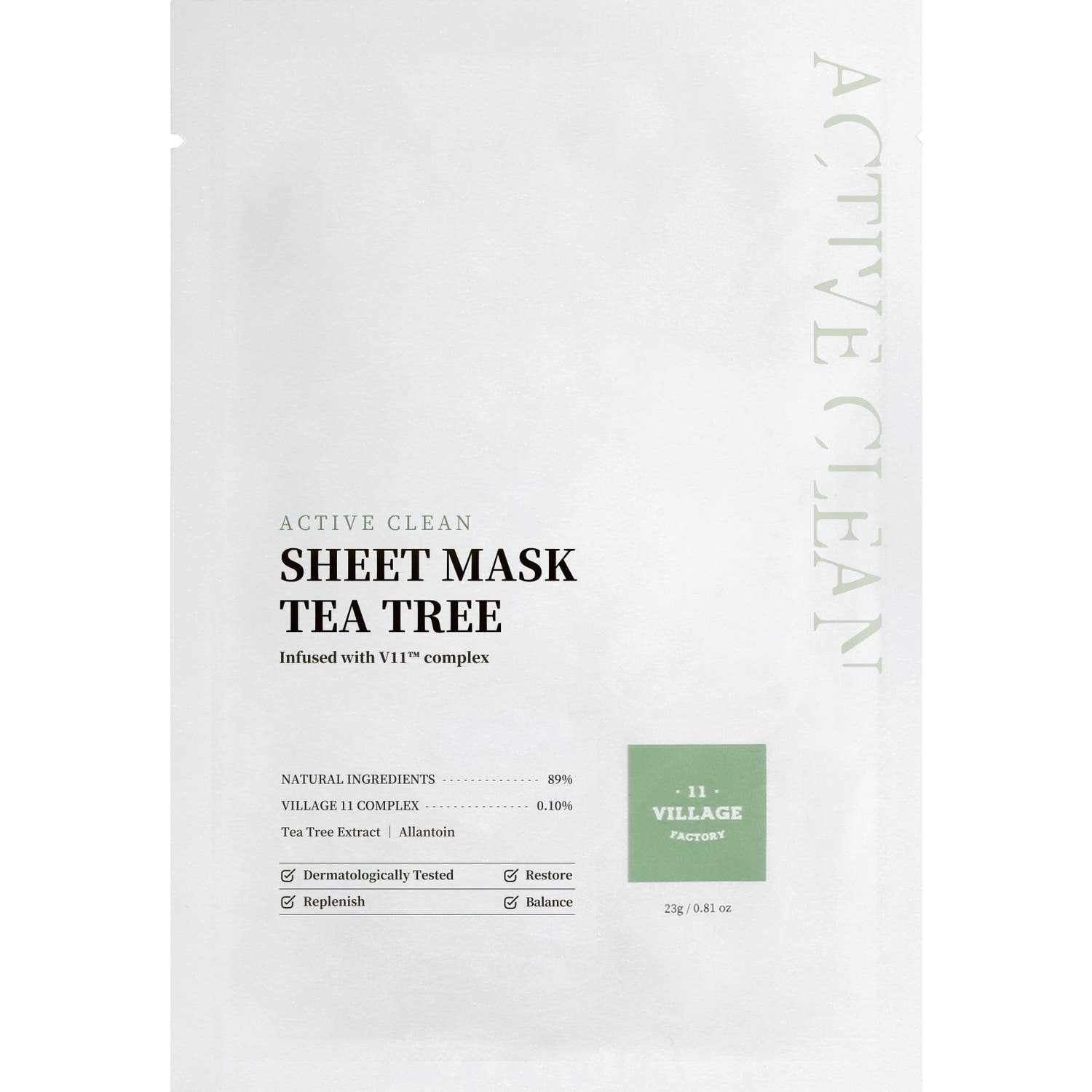Village Factory Active Clean Sheet Mask Tea Tree 50Ml Taille 11