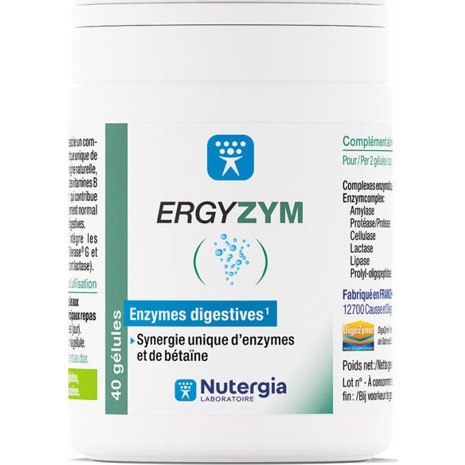Nutergia Ergyzym Enzymes Digestives 40 Gélules