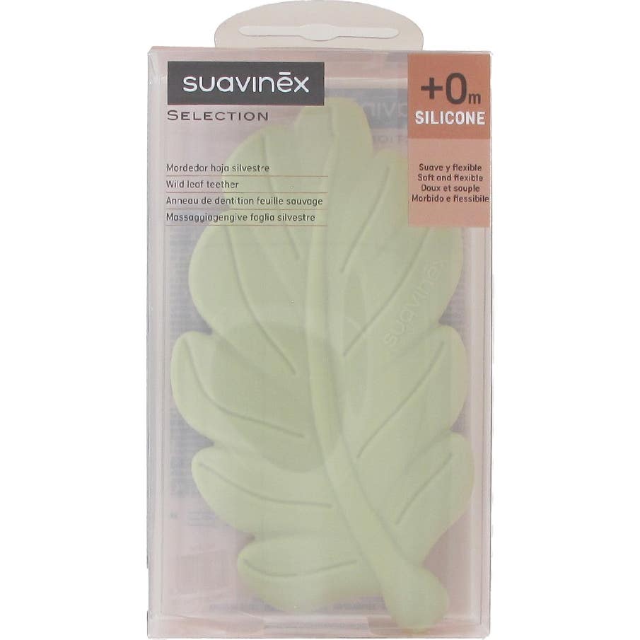 Suavinex Poetry Anneau de Dentition Feuille Sauvage Silicone +0M 1 ut